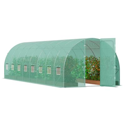 Serre Tunnel Jardin VEVOR 835x290x225 cm Couverture en PE 16 Fenêtres pour Extérieur Cultiver Légumes Fleurs - vue 2