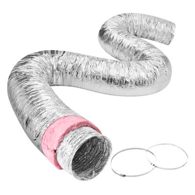 VEVOR Tuyau Flexible Isolé Thermique Conduit de Ventilation CVC R 6.0 208x7620mm