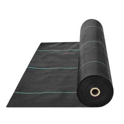 VEVOR Toile paillage 0.9x91.4m, géotextile 108g/m², perméable/résistant, pour aménagement paysager/couvre-sol, noir.