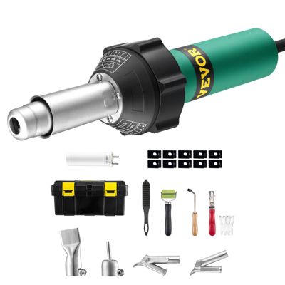 VEVOR Soudeur plastique air chaud pistolet 50 600 C. Kit toiture plastique avec buses rouleau lames. Pour films PP PE PVC.