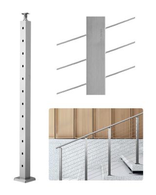 VEVOR Poteau de Garde corps Câble 106 7 x 5 x 5 cm 1JZLGZXYS1062TLWC001V0