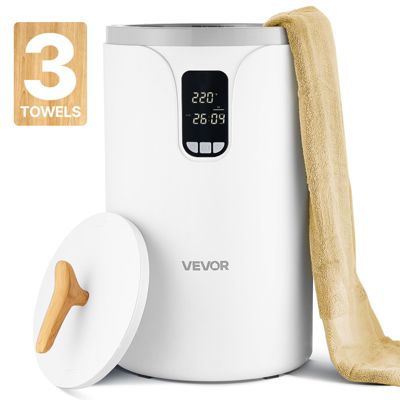 Chauffe Serviettes 20 VEVOR Seau Sèche serviettes pour Salle de Bain Spa Minuterie et Verrou de Sécurité pour Couvertures