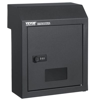 VEVOR Boîte aux lettres encastrable porte 305x155x360 mm. Acier verrou code pour lettres clés maison.