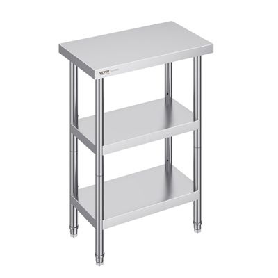 Table de Préparation en Acier Inoxydable VEVOR 356 x 610 x 864 mm pour Une Utilisation Culinaire Domestique et Utilitaire