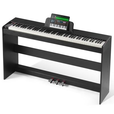 VEVOR Piano numérique 88 touches pondérées, double clavier, haut-parleurs, casque, 200 sons, Bluetooth.