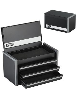VEVOR Boîte à outils métal 218 4mm 3 tiroirs acier EVA roulement à billes revêtement .