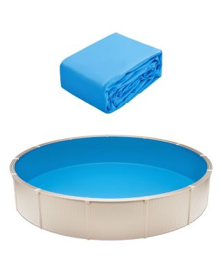 VEVOR Revêtement piscine ronde 460x120cm vinyle Unibead, résistant à l'usure, pour piscines hors sol 120cm.