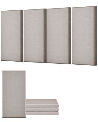 VEVOR Panneau Acoustique Mural Autocollant 60x30x5 cm Lot de 4 Couleur Camel