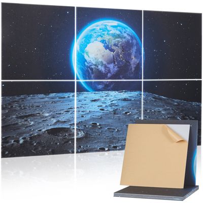 VEVOR Panneau Acoustique Mural Mousse Autocollant 60x60x1 cm 6 PCS Motif