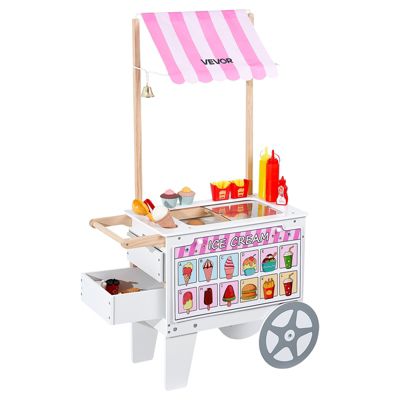 VEVOR Chariot à Glaces pour Enfants 3 à 7 Ans Jeu d'Imitation de Stand Glacier
