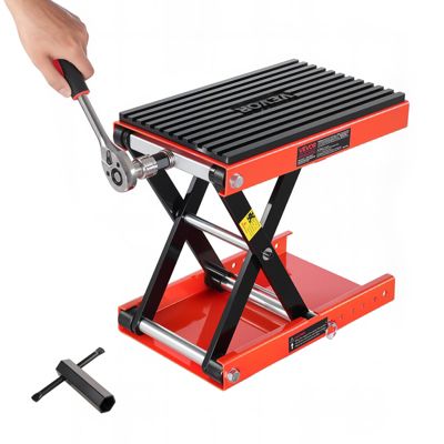 Cric moto ciseaux 544kg plateau large levée 10 5 38cm acier quadATV - vue 2