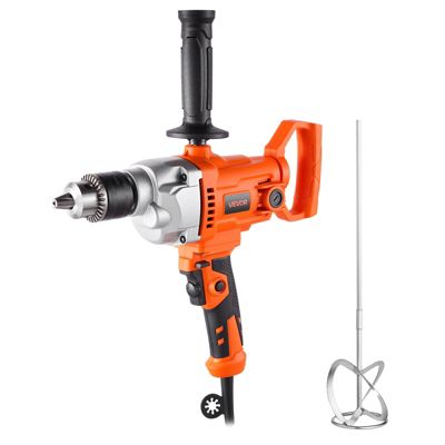 VEVOR Mélangeur Perceuse Malaxeur de Mortier Filaire 0-850 tr/min Peinture