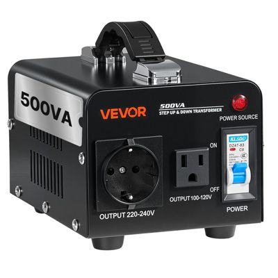Transformateur de Tension Élévateur Abaisseur VEVOR Transformateur 220 V à 110 V et 110 V à 220 V 500 VA