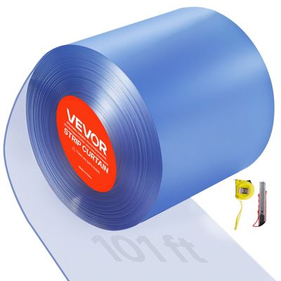 VEVOR Rideau Lanière PVC Rouleau Plastique pour Porte Chambre Froide 30 8x0 3