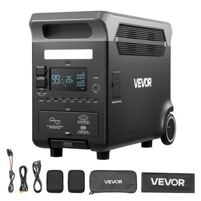 VEVOR Station Électrique Portable Générateur Solaire 3840 Wh 10 Sorties