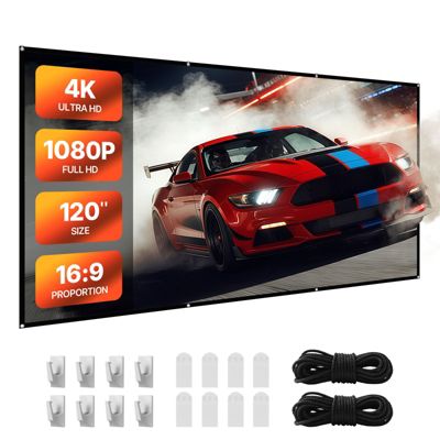Vevor Écran De Projection Mural 3048 Mm 16:9 4k 1080 Hd Pour Cinéma Domicile - vue 2