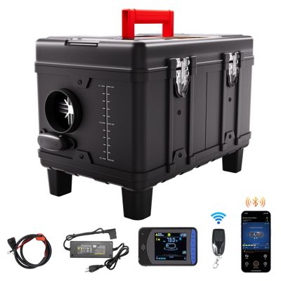 VEVOR Chauffage diesel 8kW 12 24V contrôle Bluetooth télécommande écran alarme CO portable horizontal chauffage rapide. - vue 2