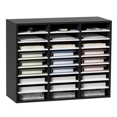 VEVOR Organisateur bureau bois 80x30.5x63cm 27 compartiments MDF étagères amovibles .
