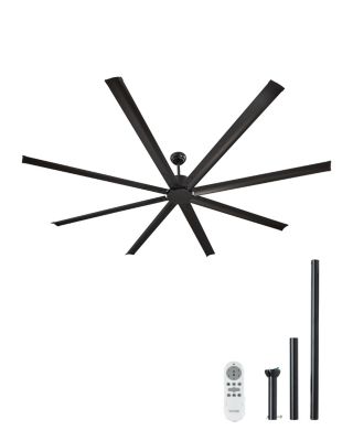 Vevor Ventilateur plafond sans lumière 243 cm, 8 pales alu, télécommande. Moteur CC Noir - vue 2