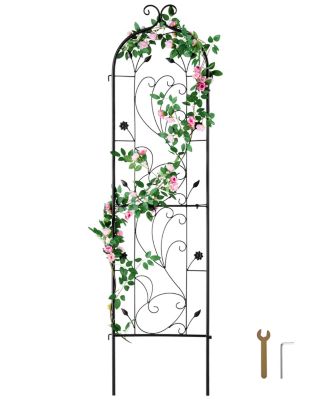 Treillis Jardin pour Plantes Grimpantes VEVOR 38 x 152 cm Treillis Fleurs de Jardin en Métal Antirouille Extérieur 1 pcs