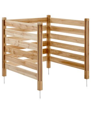 VEVOR Cloture confidentialite bois 91x91cm 3 panneaux. Piquets metalliques brise vue exterieur jardin.