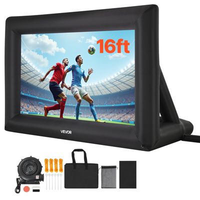 Vevor Ecran Projection Gonflable 488cm, 16:9. 600d Lavable, Sac Portable. Pour Extérieur, Jardin - vue 2