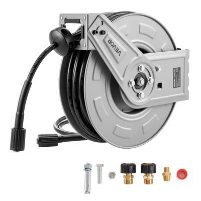 VEVOR Enrouleur de Tuyaux pour Nettoyeur Pression Rétractable 19 8 x 6 4 mm
