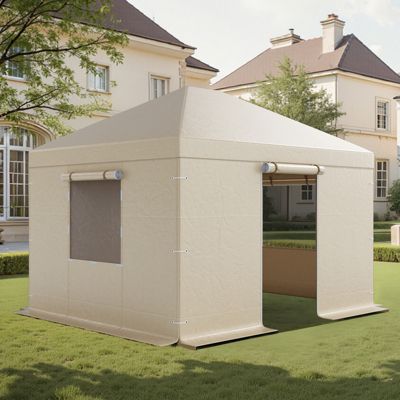 VEVOR Housse de Gazebo Hiver à Toit Rigide 3 1 x 3 7 avec Fenêtres en Maille - vue 10