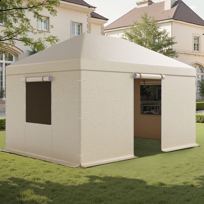 VEVOR Housse de Gazebo Hiver à Toit Rigide 3 1 x 4 4 avec Fenêtres en Maille - vue 10