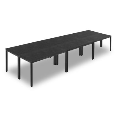 VEVOR Table de conférence bureau de réunion 1400 mm 6 pcs pour 16 personnes