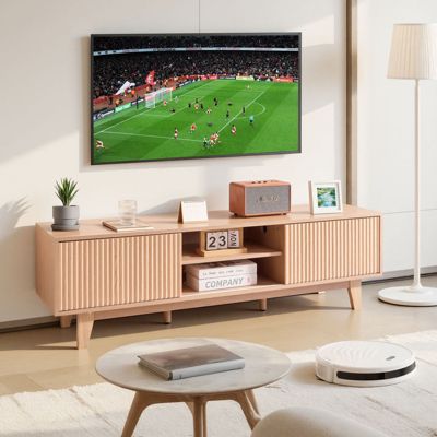 VEVOR Meuble TV console de divertissement bohème 150 x 39 x 45 cm charge 159 kg