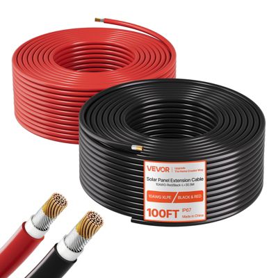 VEVOR Rallonge Panneau Solaire Câble Extension 6 mm² 30 5 et IP67