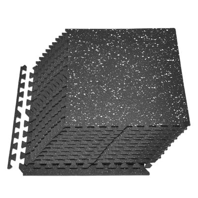 VEVOR Tapis de Sol Puzzle Dalles en Mousse EVA 24PCs 61x61x1 cm Points Blancs