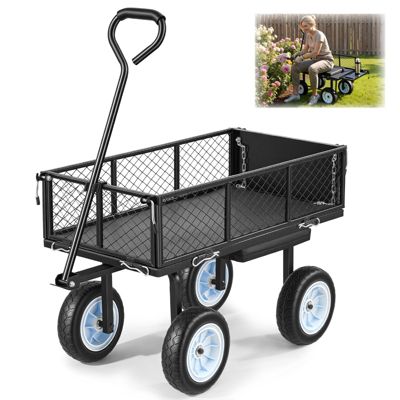VEVOR Chariot de Jardin en Acier avec Siège Chariot Transport Max. 226 8 kg - vue 2