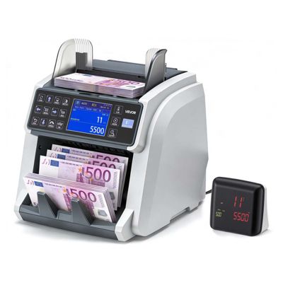 VEVOR Compteuse de Billets Multidevises et Valeurs Mixtes avec Contrefaçon