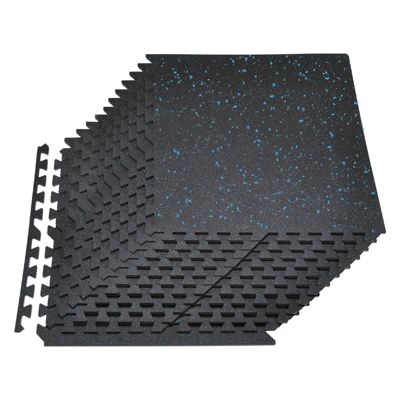 VEVOR Tapis de Sol Puzzle Dalles en Mousse EVA 24PCs 61x61x1 4 cm à Points Bleus