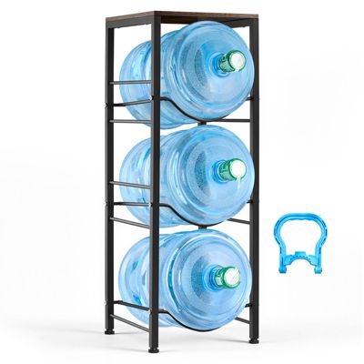 VEVOR Support Bonbonne Eau 4 Niveaux 3 Bidons Metal Robuste Porte bouteilles Rangement