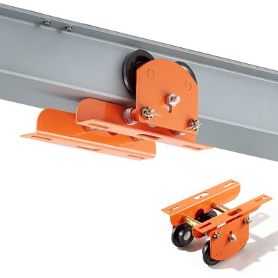 VEVOR Chariot Manuel Palan Electrique 499 kg Poutre en I Compatible PA200-500 Bride 68-110 mm Droites Courbes