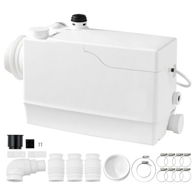 VEVOR Broyeur WC 200 /min Levage 10 Pompe Relevage Eaux Usees Cuisine Sous sol 4 Entrees