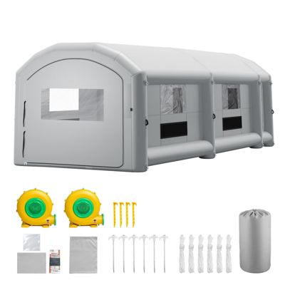 VEVOR Cabine Peinture Gonflable 12x5x4 Souffleurs + Pulverisation Filtre Coton Vestiaire