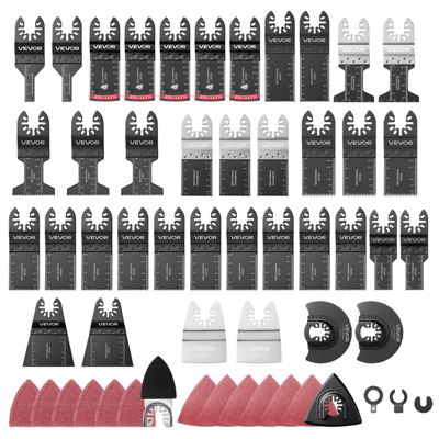 VEVOR Lame Scie Oscillante Lot de 160 Bimetal Outil Multifonction Bois Plastique Metal 36 Lames 120 Papiers