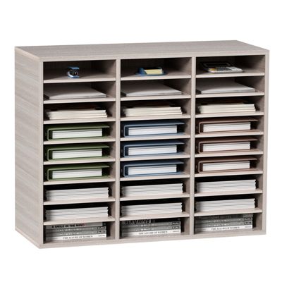 VEVOR Organisateur bureau bois 80x30.5x63cm 27 compartiments MDF étagères amovibles .
