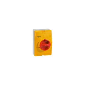 022173 - Interrupteur De Proximité Rotatif Legrand 3p Triphasé 25a - Boitier Jaune étanche Ip65