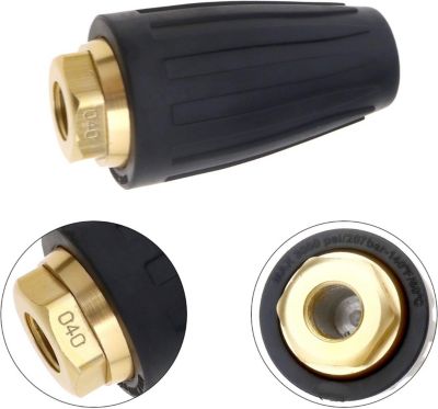 040 Buse Turbo Rotative Haute Pression 3000PSI 14" Bouchon Connexion Rapide Buse de Pulvérisation Buse Jet Spirale