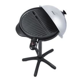 062500 Vg250 Grill Bbq - 1800 W - Plaque De Cuisson O40 Cm - Noir Et Argent Steba