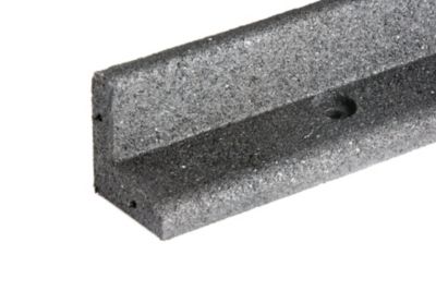 Bordure flexible en caoutchouc recyclé de couleur noire