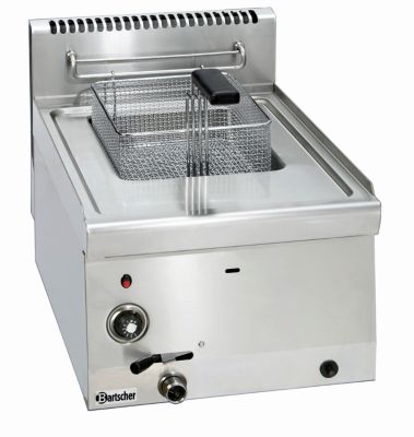 Friteuse Professionnelle à gaz - 8 litres avec robinet de vidange 6,7 kW - Bartscher
