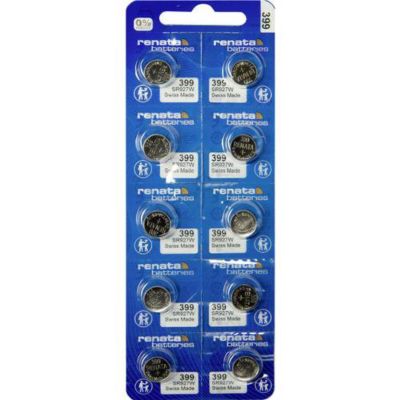 Renata Pile bouton 399 1.55 V 10 pc 53 mAh oxyde dargent 399 MP CE RENATA - vue 2
