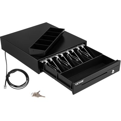 Tiroir caisse 33 6cm manuauto 4 billets5 pièces port RJ11RJ12 POS restaurant