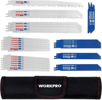 WORKPRO Lames de scie alternatives pour bois métal et plastique compatibles Bosch Dewalt Makita Ryobi Milwaukee avec sac 32 pièces - vue 2